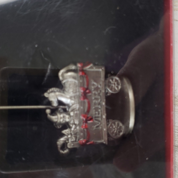 St. Nicholas Square set of 3 photo holders 4.5" tall Merry Christmas train - Picture 4 of 7